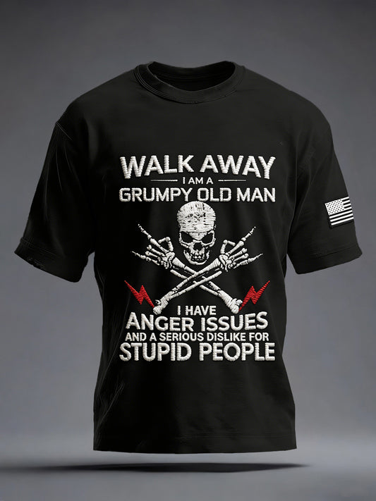 Men's Walk Away I Am A Grumpy Old Man Print T-Shirt