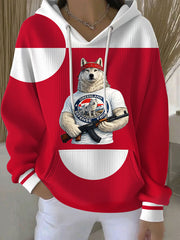 Women's Greenland Print Casual Hoodie