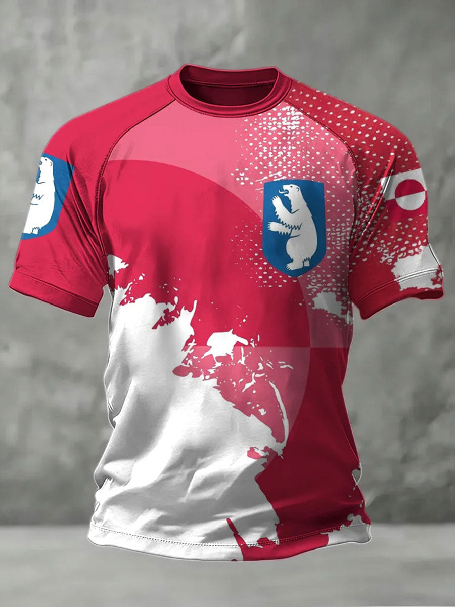Men's Greenland Printed Casual T-Shirt