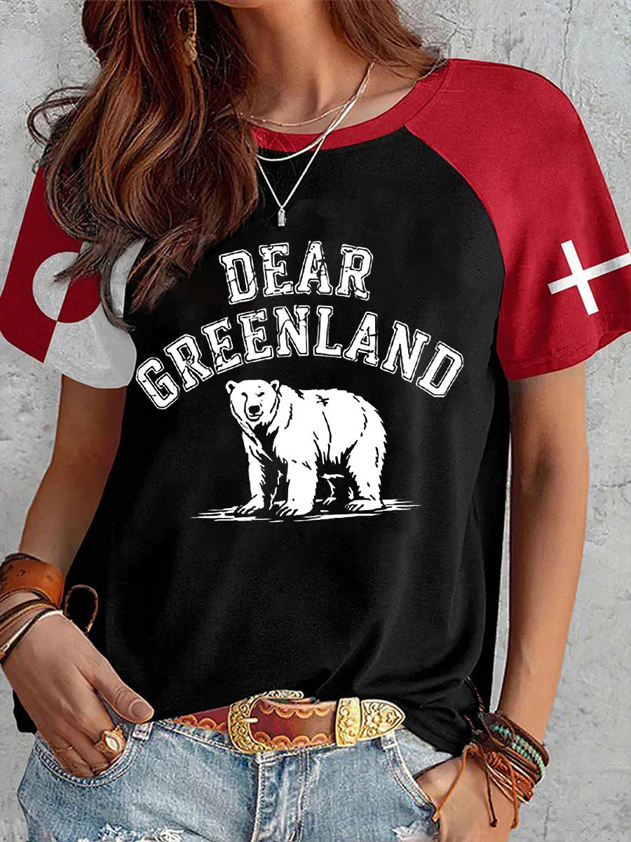 Women's Greenland Print Casual T-Shirt