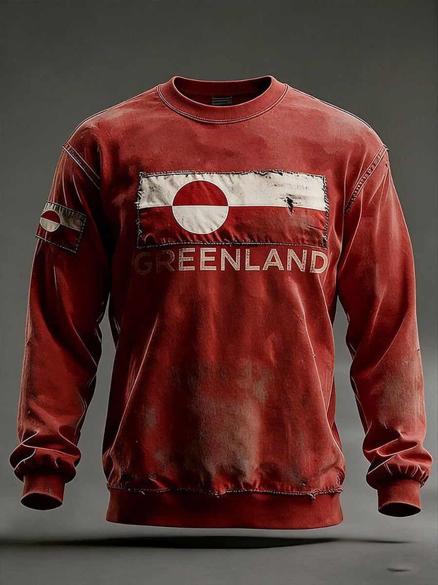 Men's Greenland Print Casual Sweatshirt