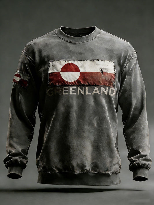 Men's Greenland Print Casual Sweatshirt