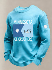 Men's Minnesota ICE OUT Printed Waffle Long Sleeve Sweatshirt