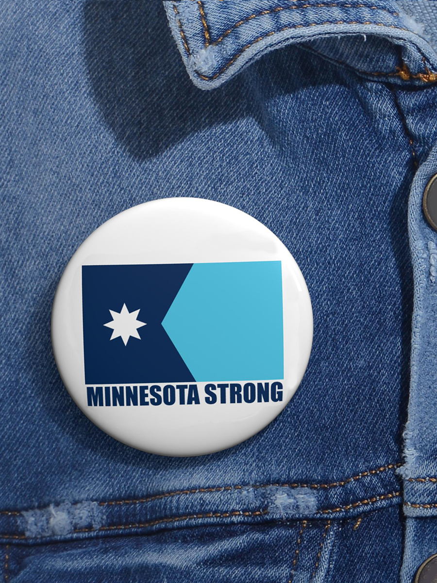 🔥Buy 4, get 1 free，Buy 7, get 2 free🔥Unisex Minnesota Strong Printed Brooch