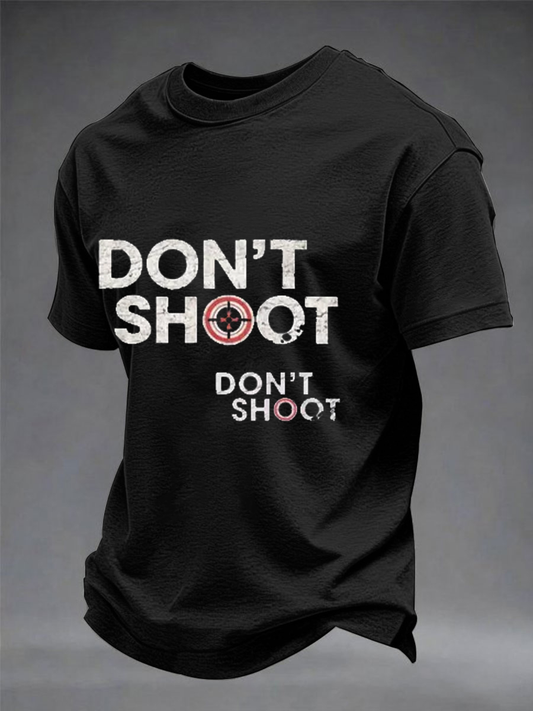 Men's Anti-ICE Don't Shoot imitation cotton short-sleeved T-shirt