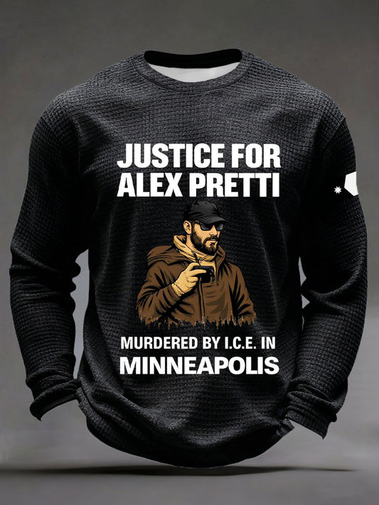 Men's Justice for Alex Pretti Waffle T-Shirts