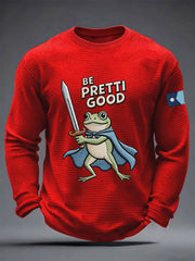 Men's Be Pretty Good Waffle Print Casual T-Shirt