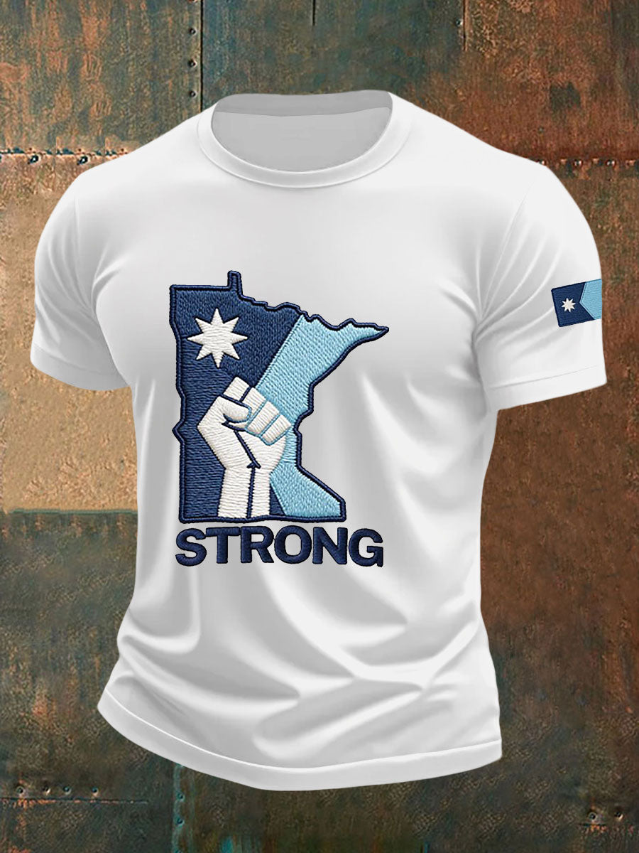 Men's Minnesota Strong Printed Casual T-Shirt