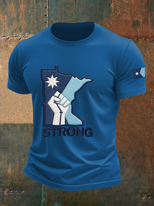 Men's Minnesota Strong Printed Casual T-Shirt