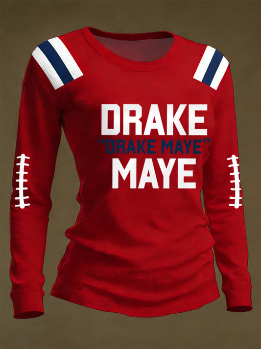 Women's Gift For Football Fans Gameday Casual Long Sleeve T-Shirt