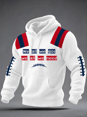 Men's We All We Got, We All We Need Gift For Football Fans Casual Checkered Hoodie
