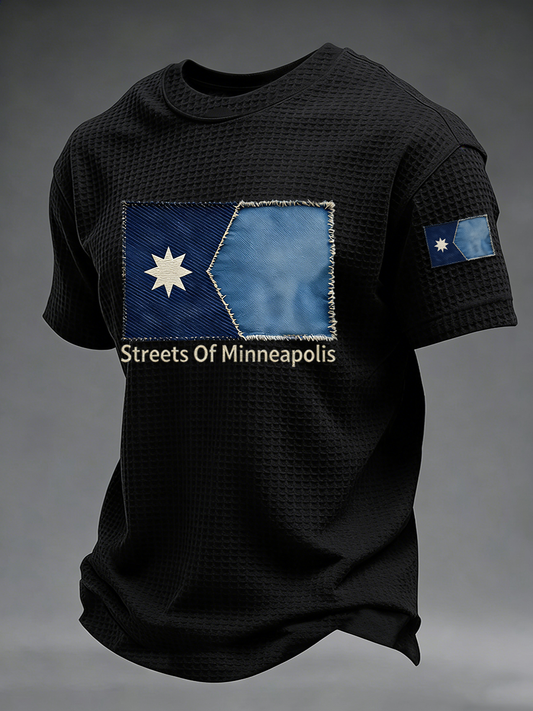 Men's Streets Of Minneapolis  Waffle Casual Short Sleeve