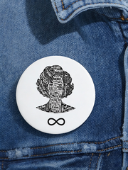 Unisex RIP Queen of Comedy Print Brooch