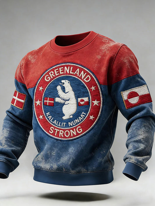 Men's Greenland Print Casual Sweatshirt