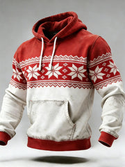 Men's Greenland Traditional Pattern Print Casual Hoodie