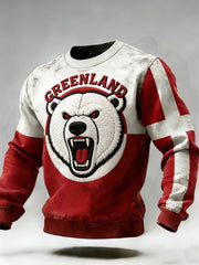 Men's Greenland Print Casual Sweatshirt