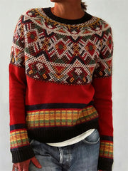 Women's Greenland Traditional Pattern Printed Casual Top