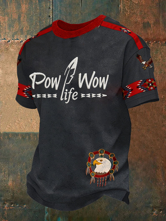 Men's Gathering of Nations Pow Wow Indian Native Art  Print T-shirt