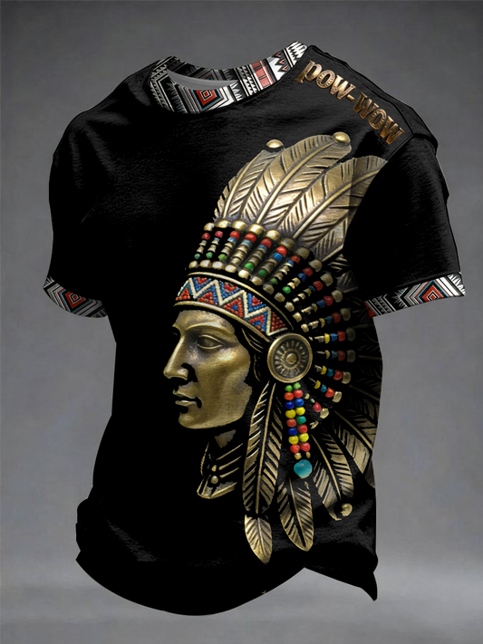 Men's Gathering of Nations Pow Wow Indian Native Art  Print short sleeves t-shirt