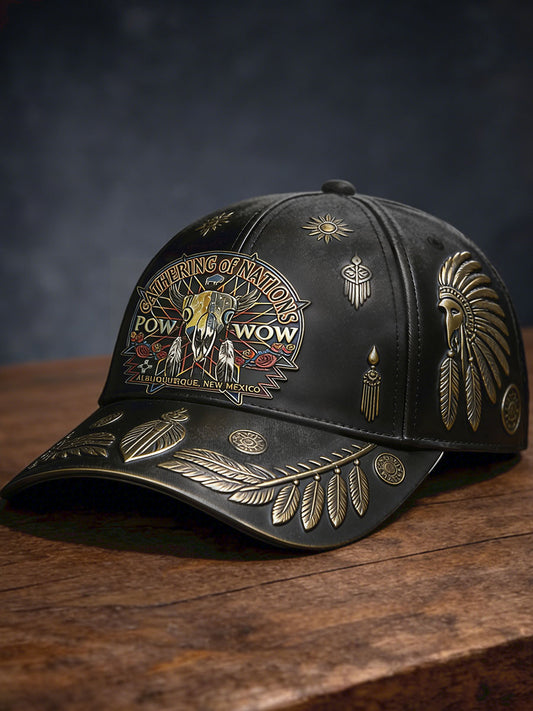Unisex GON Pow-Wow Indian Art Printed Hat