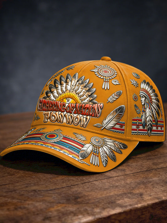 Unisex GON Pow-Wow Indian Art Printed Hat