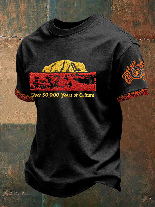 Men's AU Aboriginal Culture Printed T-shirt