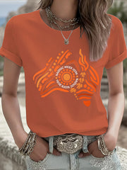 Women's AU 50 Years of Deadly NAIDOC Week Aboriginal Culture Printed T-Shirt