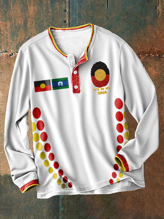 Men's AU Aboriginal Culture Printed Casual Tops