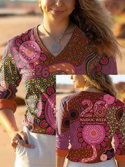 Women's AU Aboriginal Art NAIDOC Week Printed Tops