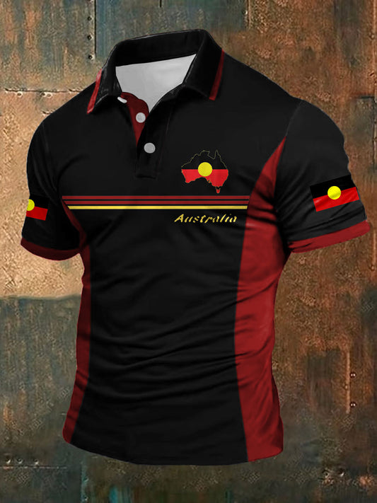 Men's AU Aboriginal Culture Printed Casual Tops