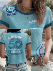 Women's AU 50 Years of Deadly NAIDOC Week Aboriginal Culture Printed T-Shirt
