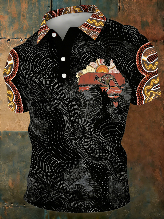 Men's AU Aboriginal Culture Printed polo shirt