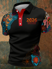Men's AU 50 Years of Deadly NAIDOC Week Aboriginal Culture Printed polo shirt