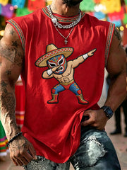 Men's Cinco de Mayo Printed Casual Vest