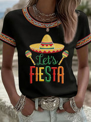 Women's Cinco de Mayo Print Casual T-Shirt
