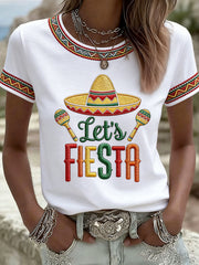 Women's Cinco de Mayo Print Casual T-Shirt