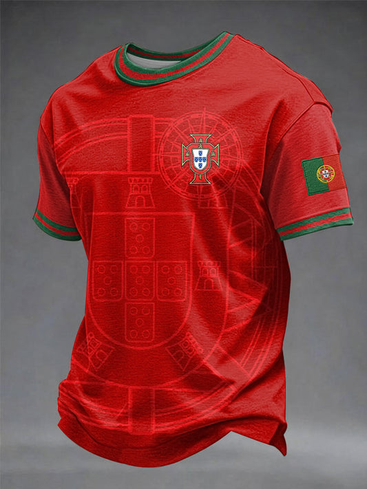 Men's Portuguese Football Printed T-shirt