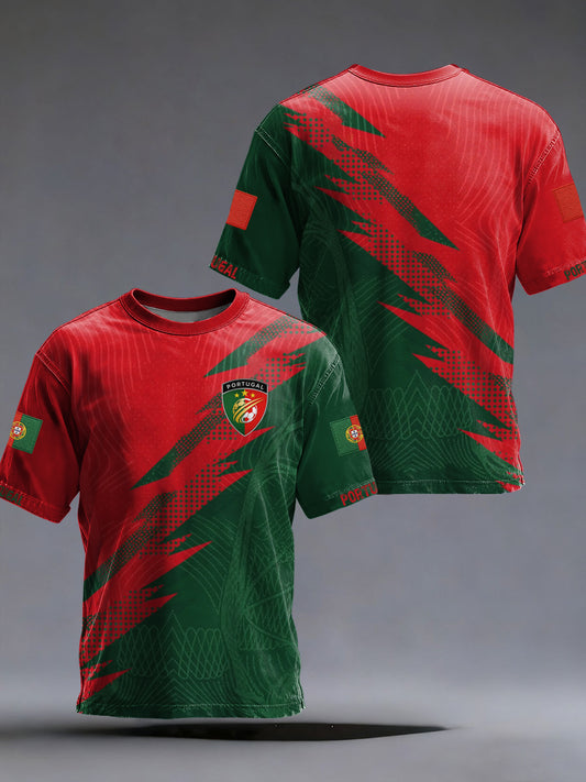Men's Portuguese Football Printed T-shirt