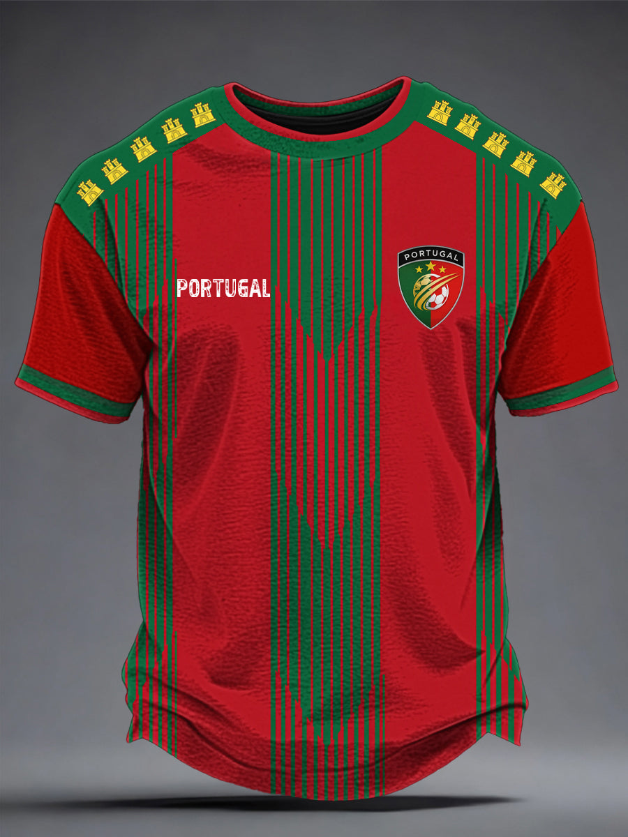 Men's Portuguese Football Printed T-shirt