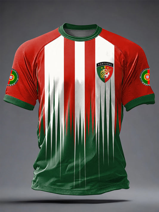 Men's Portuguese Soccer Printed Casual short sleeves t-shirt