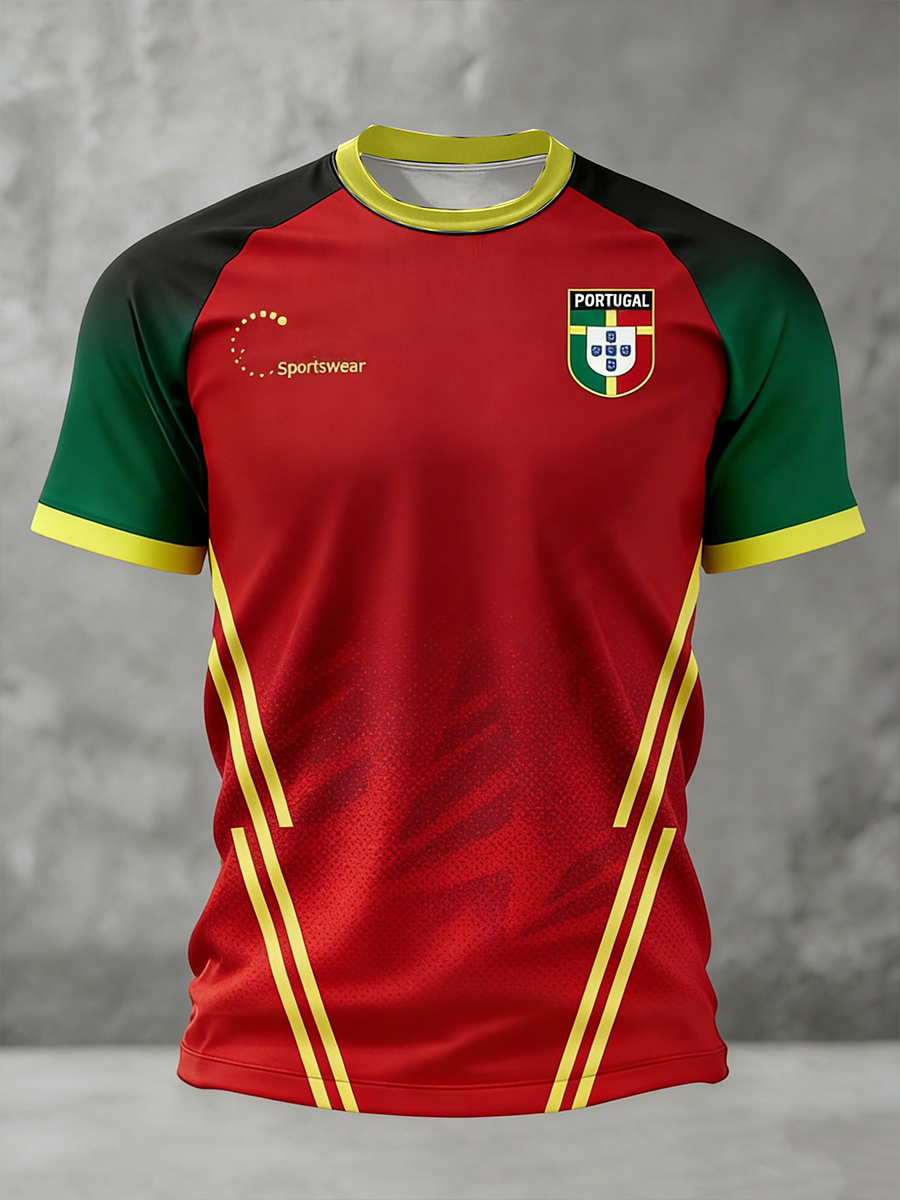 Men's Portugal Football Short Sleeve T-shirt