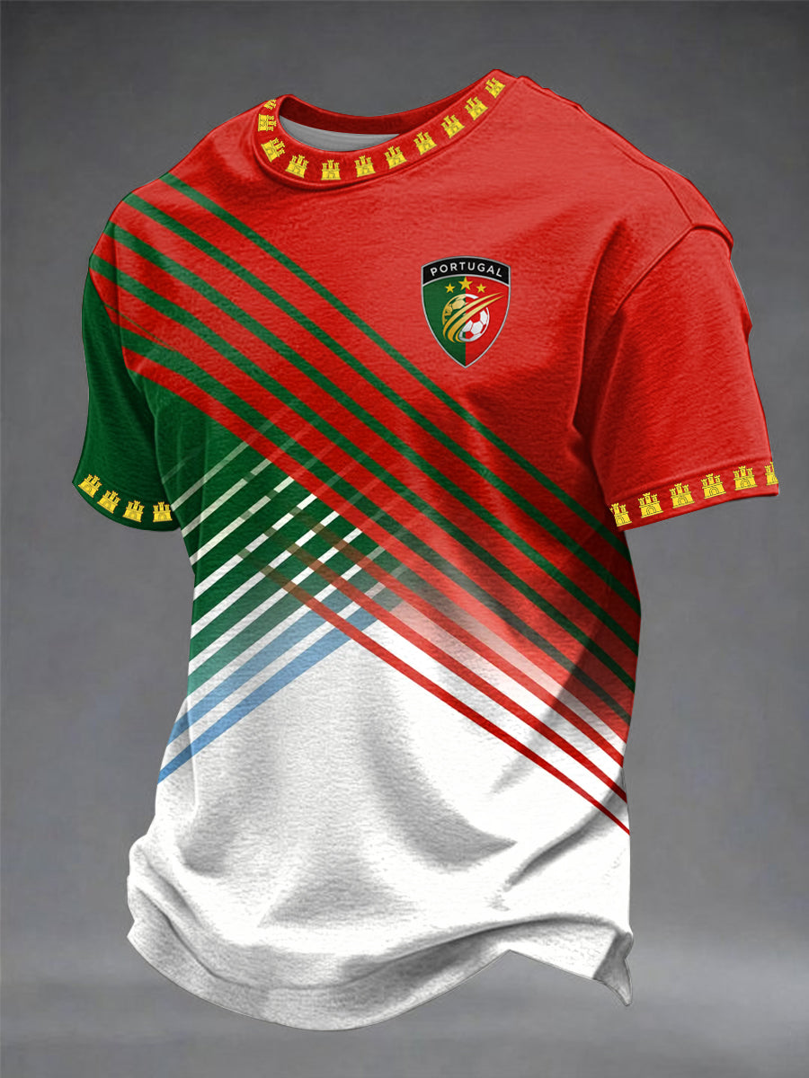 Men's Portuguese Football Printed T-shirt