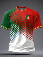 Men's Portuguese Football Printed Casual short sleeves t-shirt