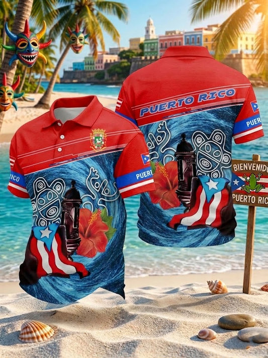Men's Puerto Rico Printed Shirt