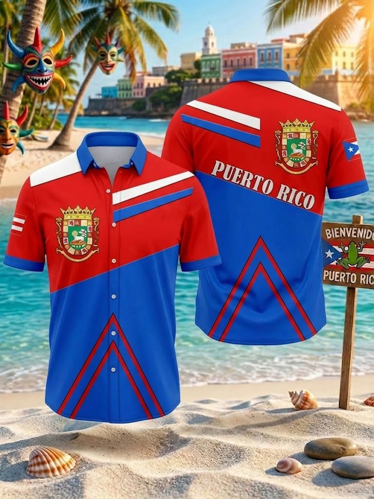 Men's Puerto Rico Printed Shirt
