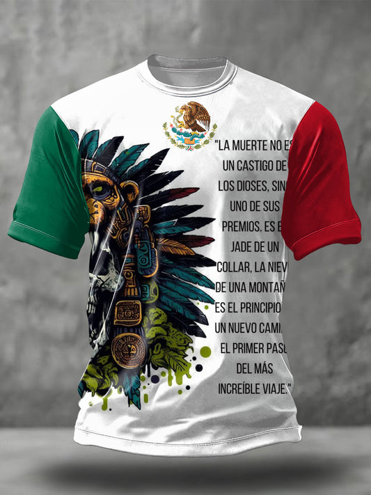 Men's Mexico Pride Football Lover Printed T-shirt