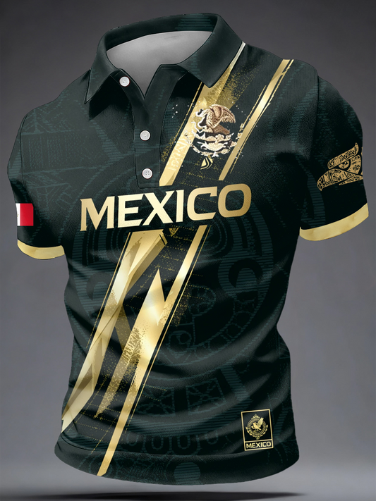 Men's Mexico Baseball Lover Print polo shirt