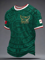 Men's Mexico Football Lover Printed T-shirt
