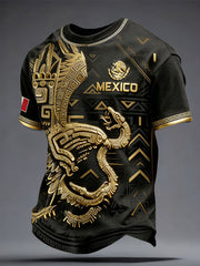 Men's Mexico Football Lover Printed T-shirt