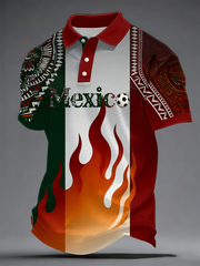 Men's Mexico Baseball Lover Print polo shirt